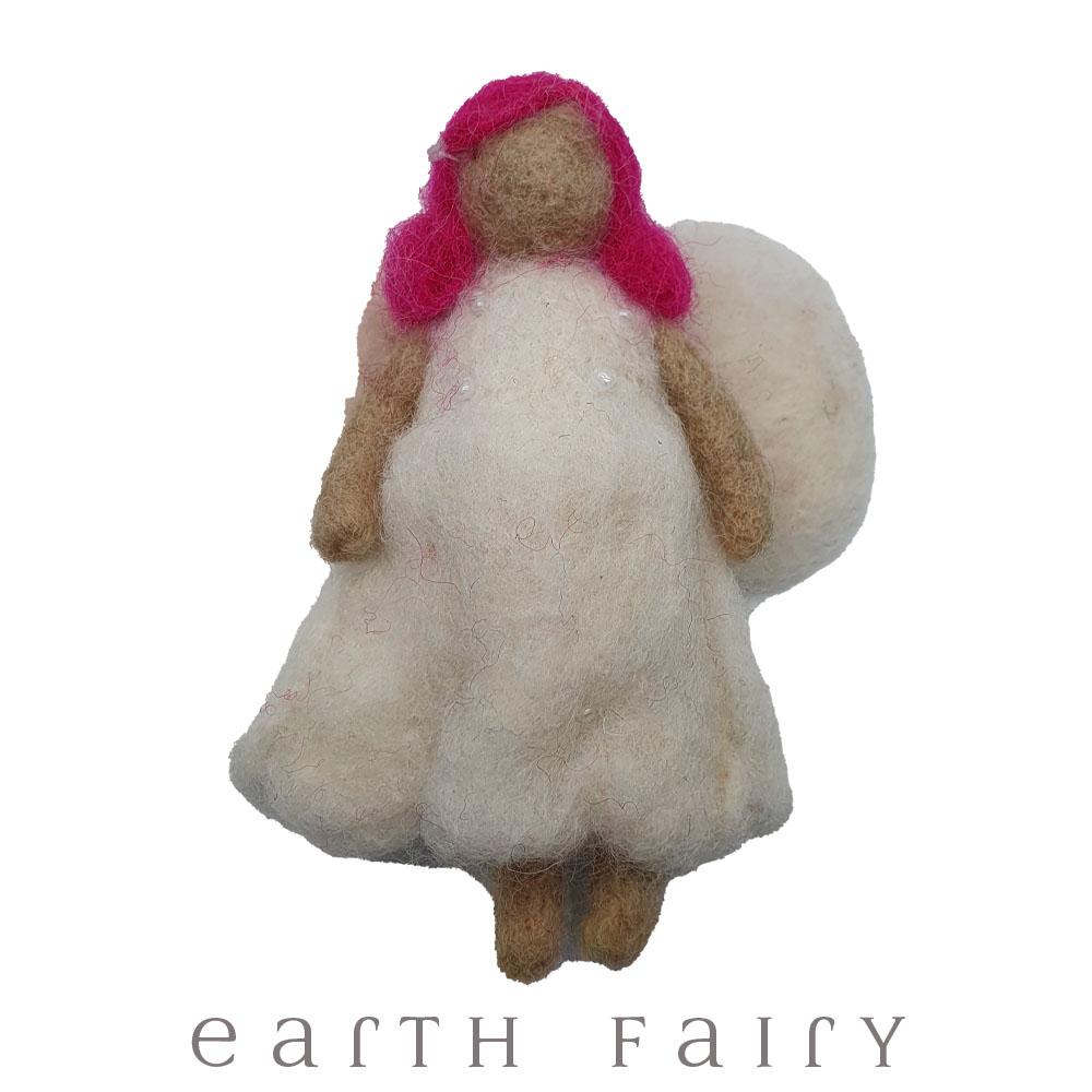 Felt Angels Wool Felt Toys Earth Fairy Dark Pink 