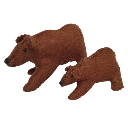 Felt Bear and Cub Toys &amp; Play The Natural Woodland Collection 