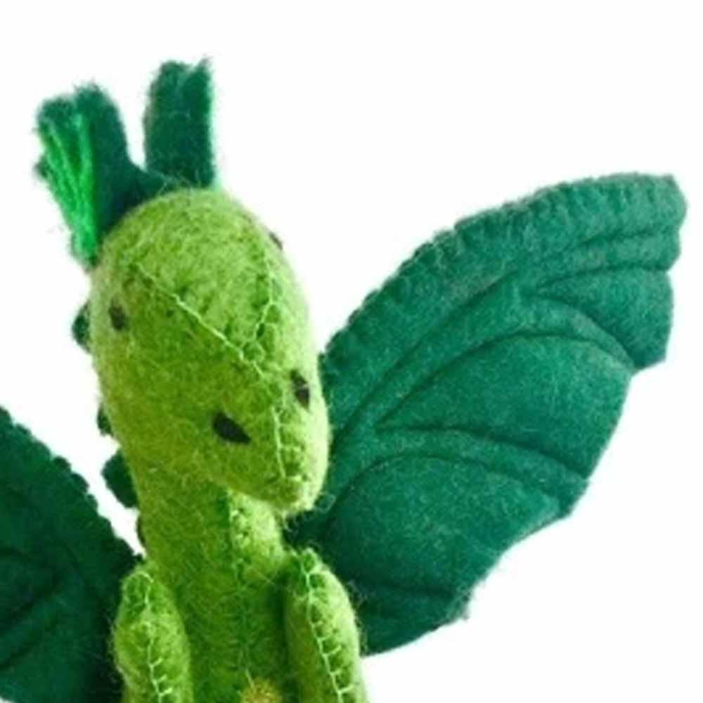 Felt Green Dragon - Extra Large Earth Fairy 
