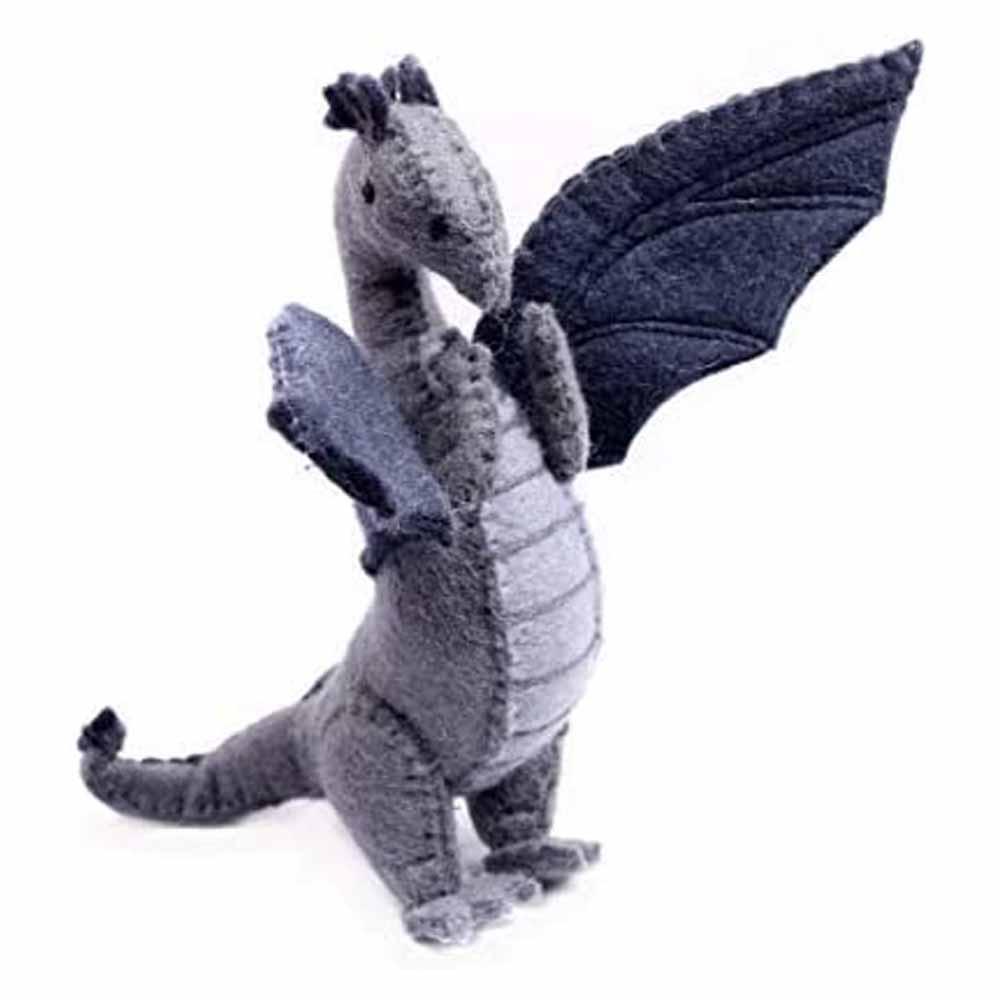Felt Grey Dragon - Extra Large Earth Fairy 