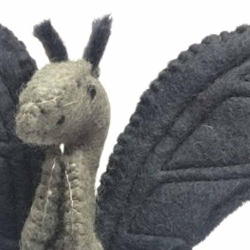 Felt Grey Dragon - Extra Large Earth Fairy 