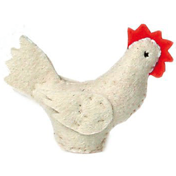 Fairy Play Felt Hen White Earth Fairy