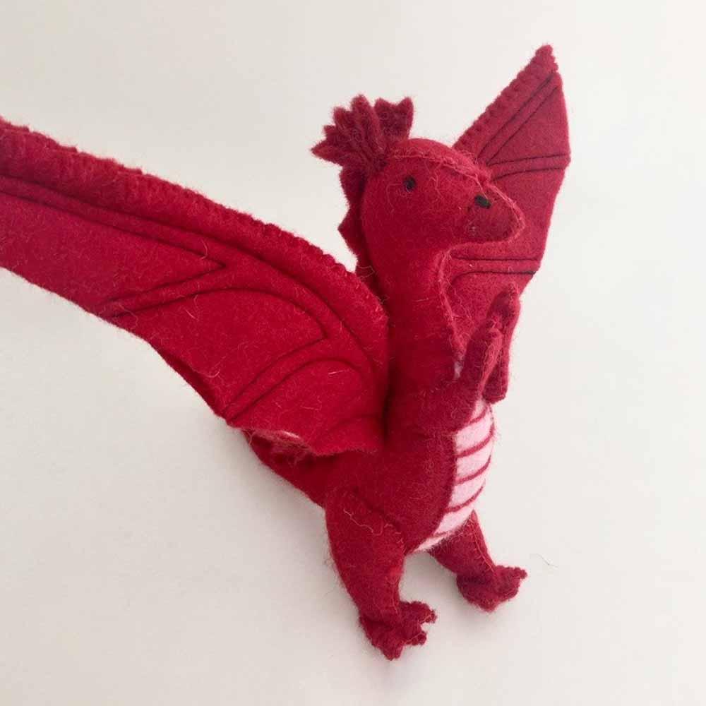 Felt Red Dragon - Extra Large Earth Fairy 