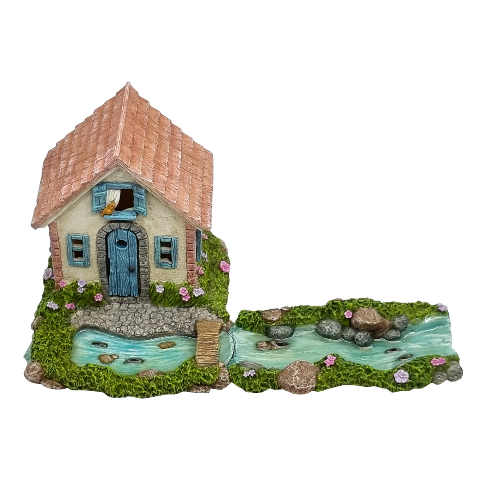 Riverside Fairy Cottage with Opening Door Fairy Houses The Willow Collection 