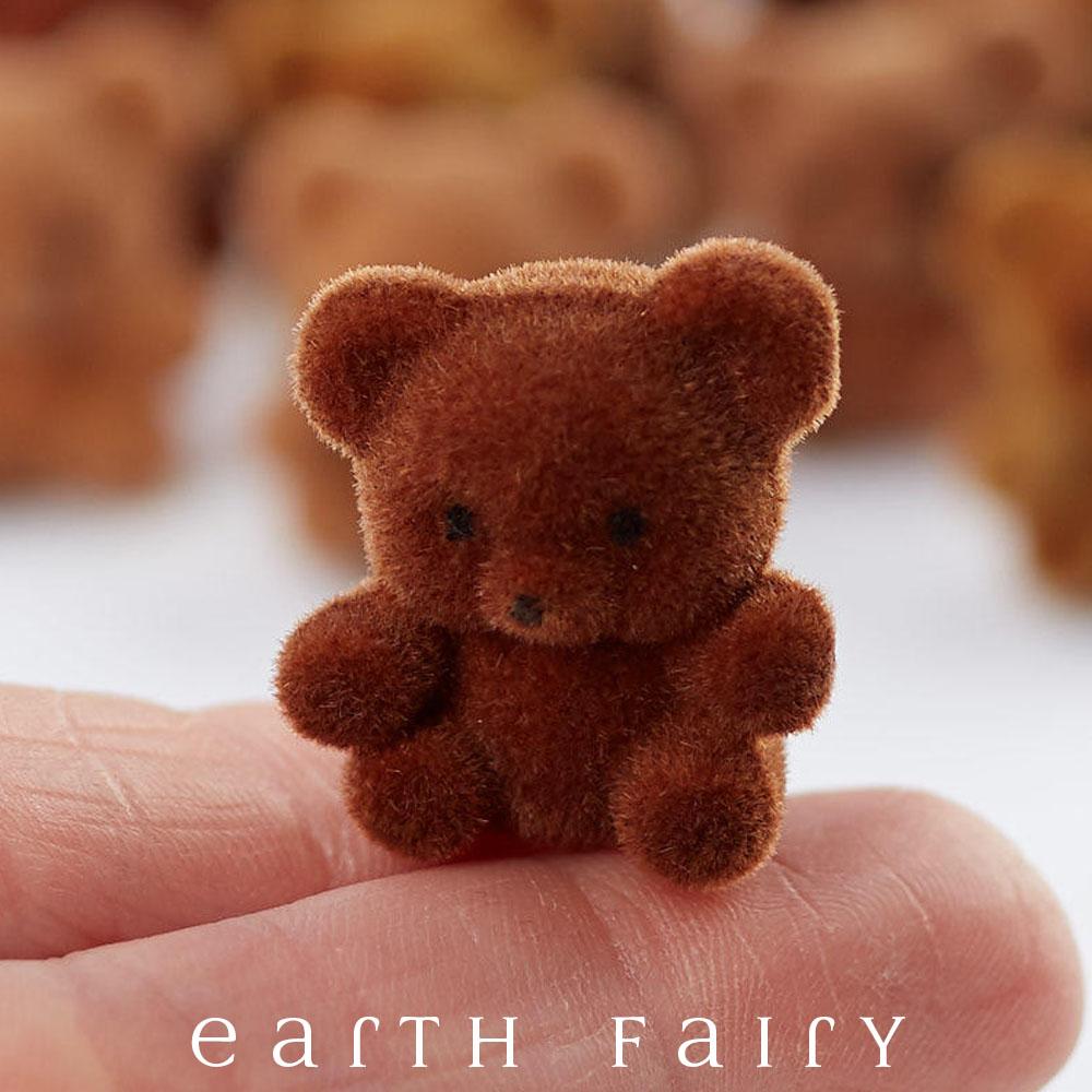 Miniature Flocked Teddy Bears
