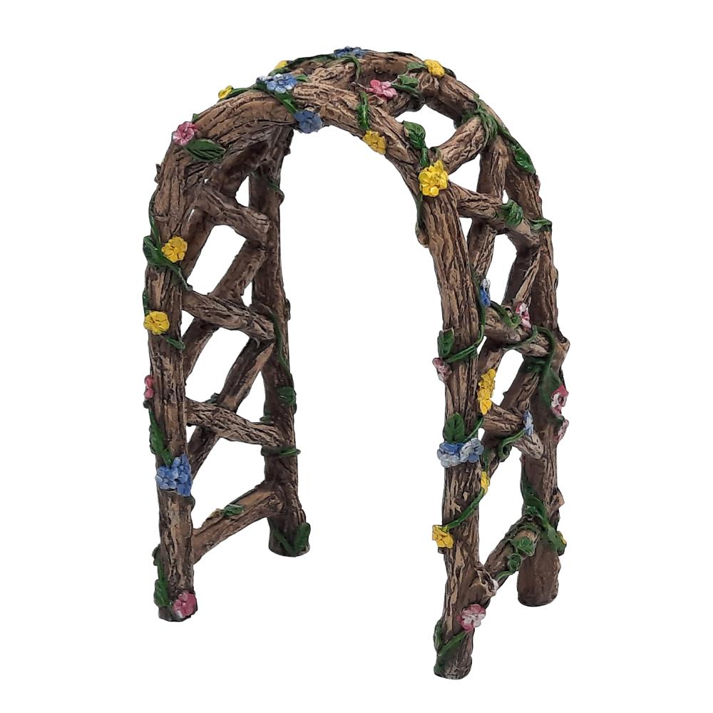 Flower Archway, a miniature resin decoration for the fairy garden