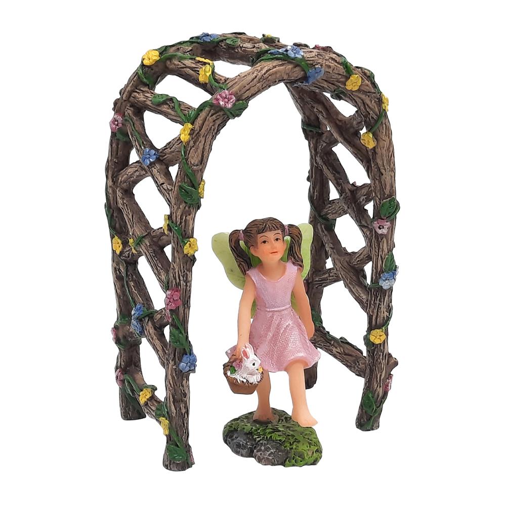 Flower Archway, a miniature resin decoration for the fairy garden