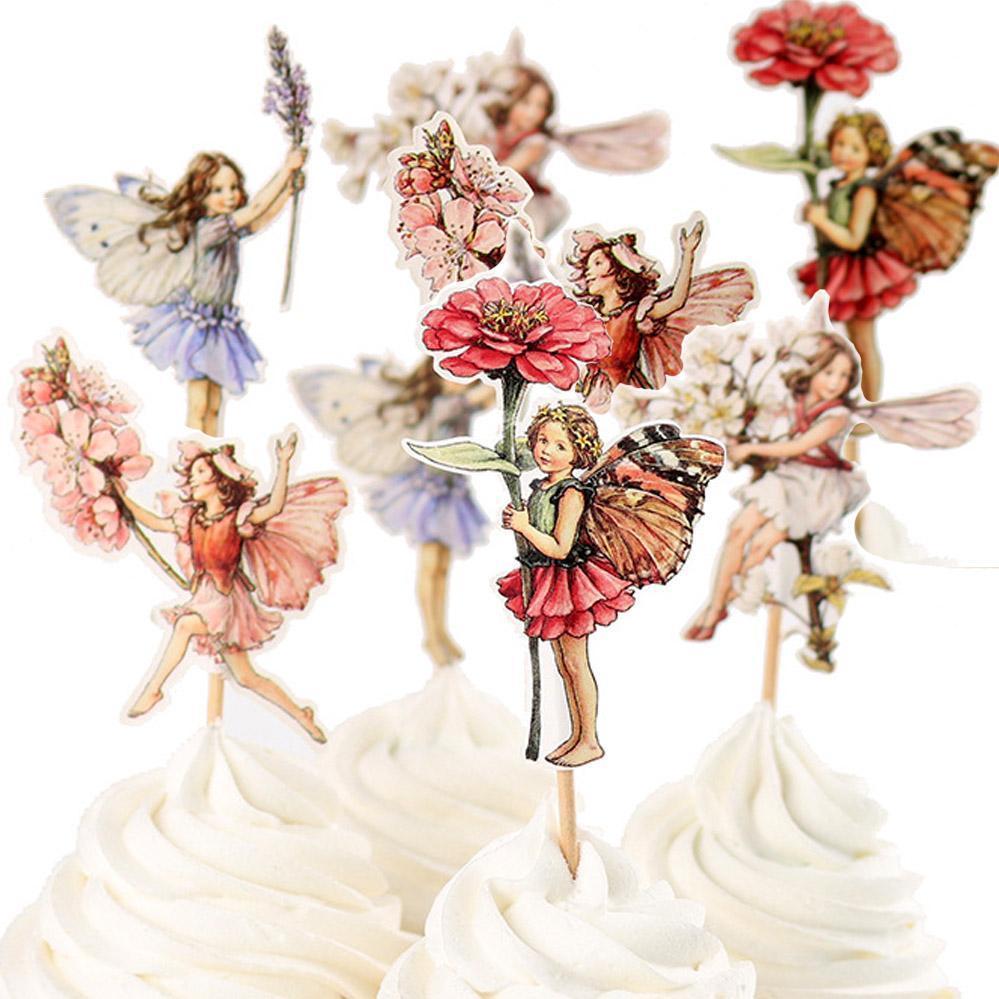 Fairy Party Flower Fairy Cupcake Toppers Earth Fairy