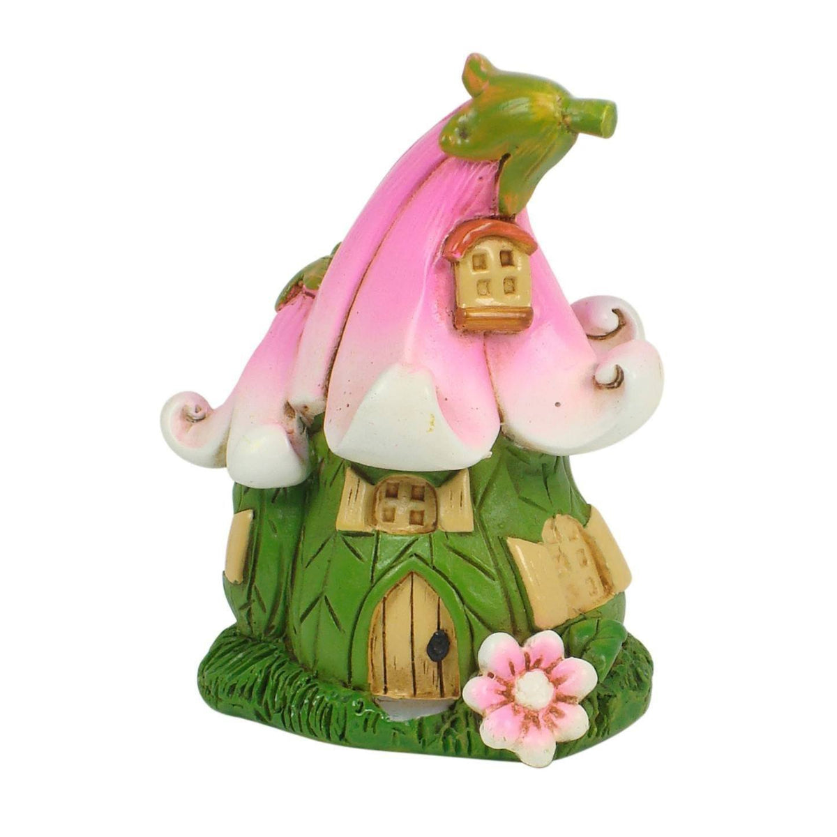Fairy Houses Flower Fairy Garden House – Micro Everlasting Pink Earth Fairy