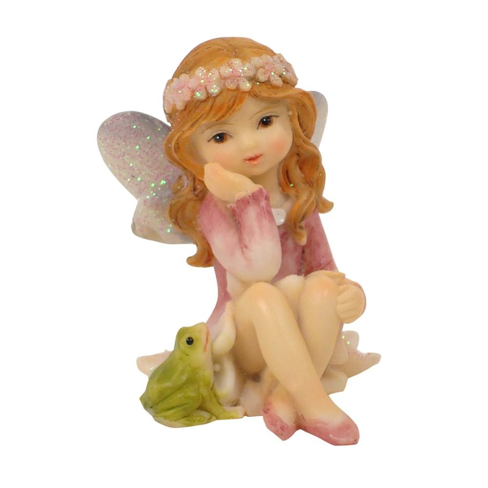 Flower Garden Fairy with Frog | Fairy Garden Figurines - Australia | Earth Fairy