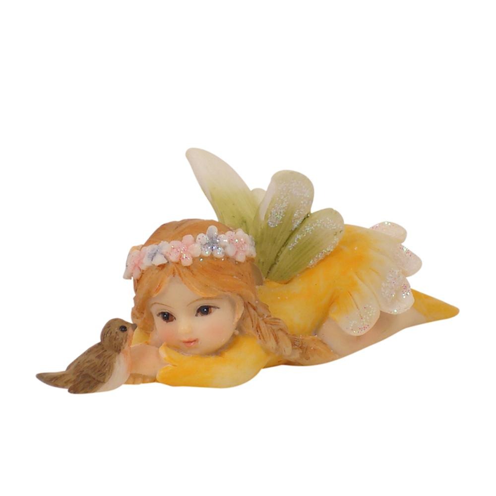 Flower Garden Fairy with Bird | Fairy Garden Figurines - Australia | Earth Fairy