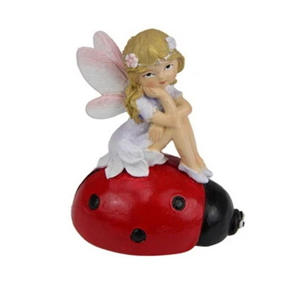 Flower Garden Fairy Sitting on a Ladybug, from The Flower Garden Fairy Collection by Earth Fairy