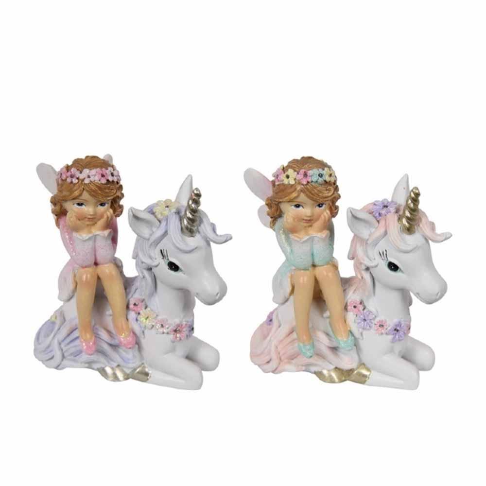 Flower Garden Fairy with Unicorn Fairy Garden Figurines The Flower Garden Collection Set of Two 