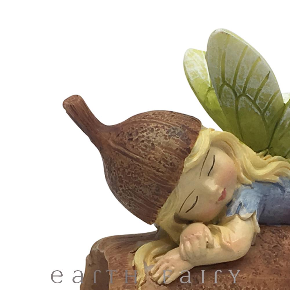 Flower Garden Gumnut Fairy Sleeping on a Gumnut| Fairy Figurines - Australia | Earth Fairy