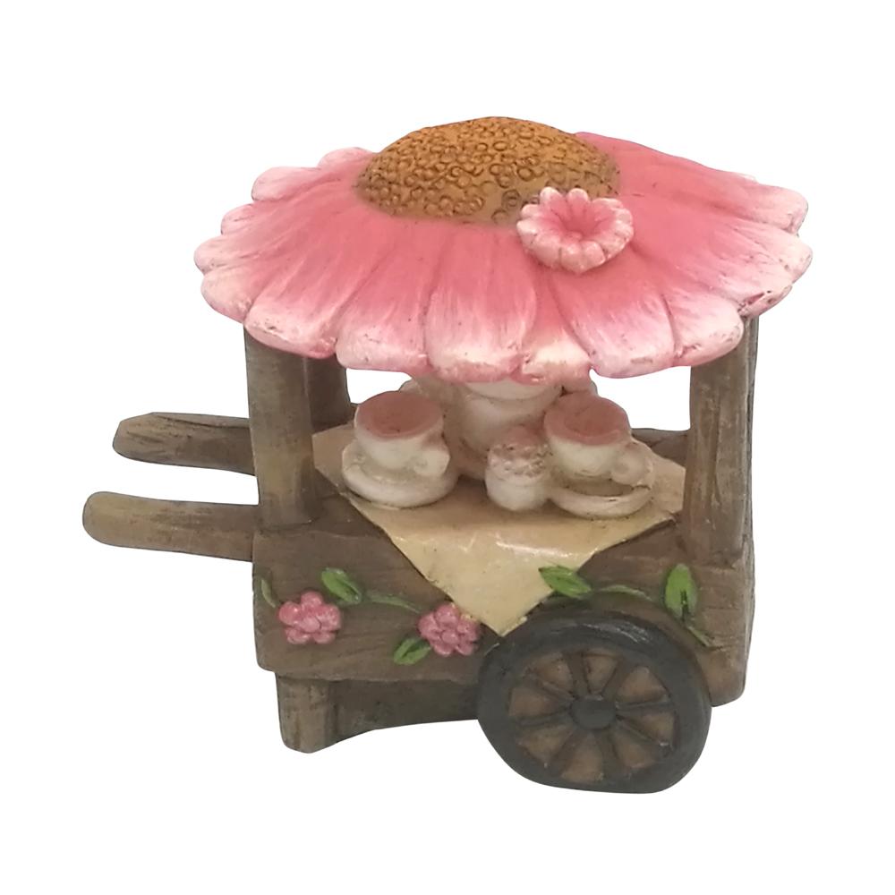 Flower Tea Cart | Fairy Garden Accessories - Australia | Earth Fairy