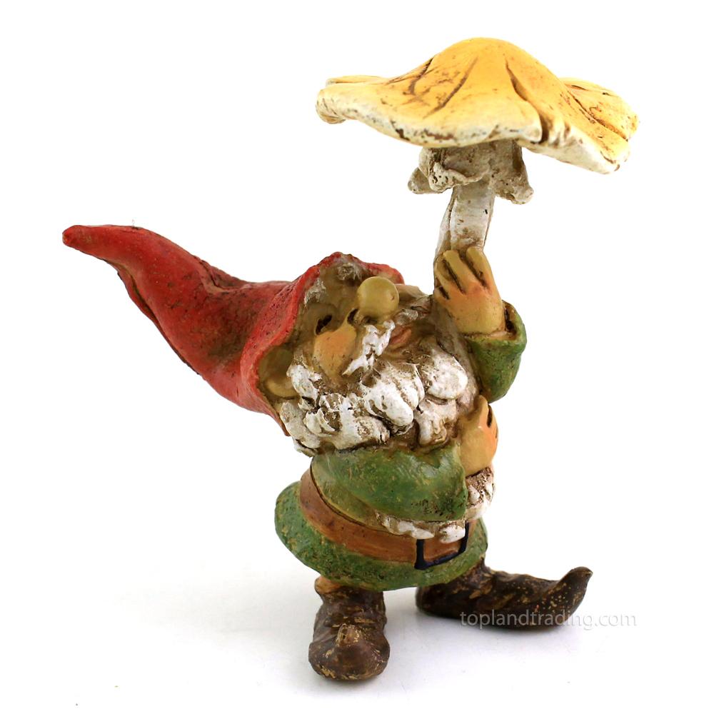 Garden Gnome with Mushroom Umbrella | Fairy Garden Figurines - Australia | Earth Fairy