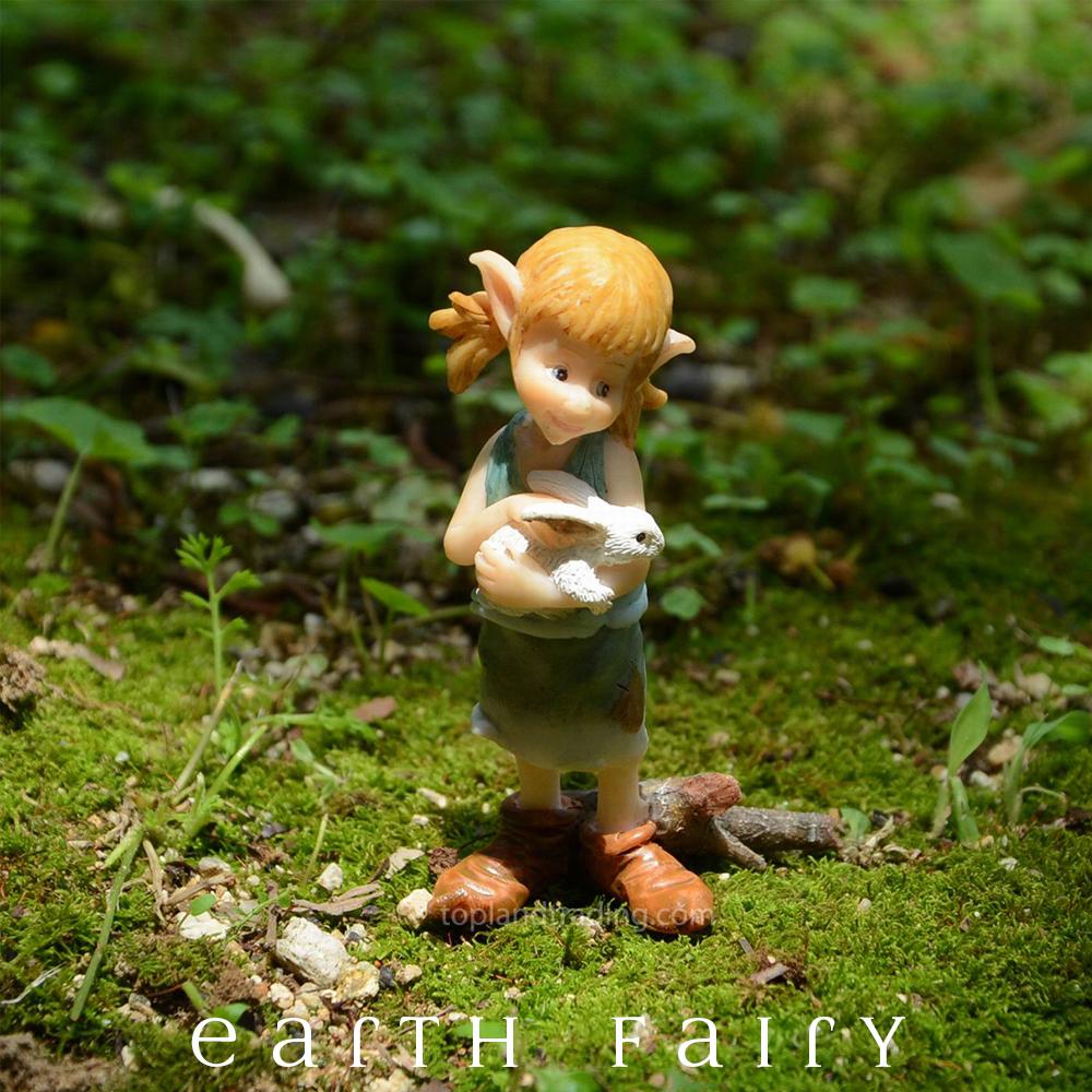 Garden Pixie Hugging a Bunny | Fairies & Friends | Earth Fairy