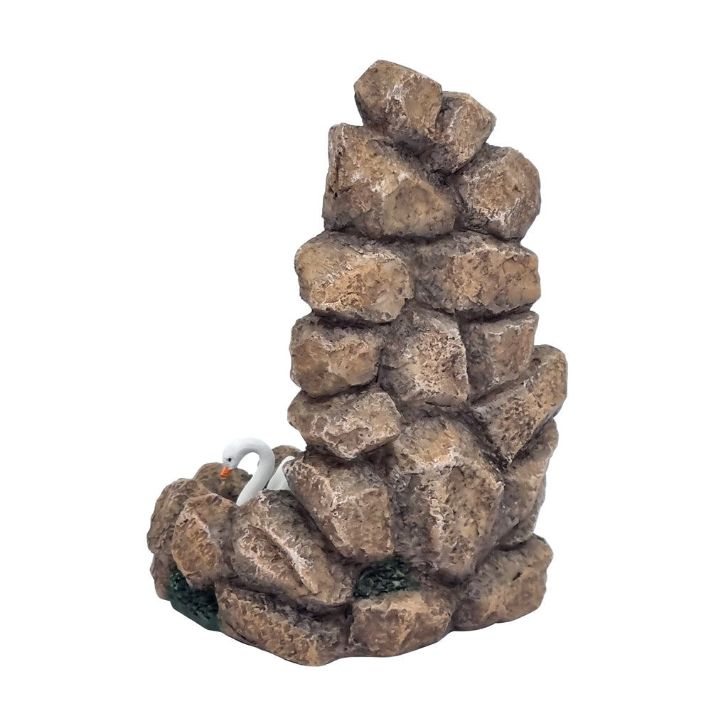 Waterfall with Swans Fairy Garden Landscaping The Willow Collection 