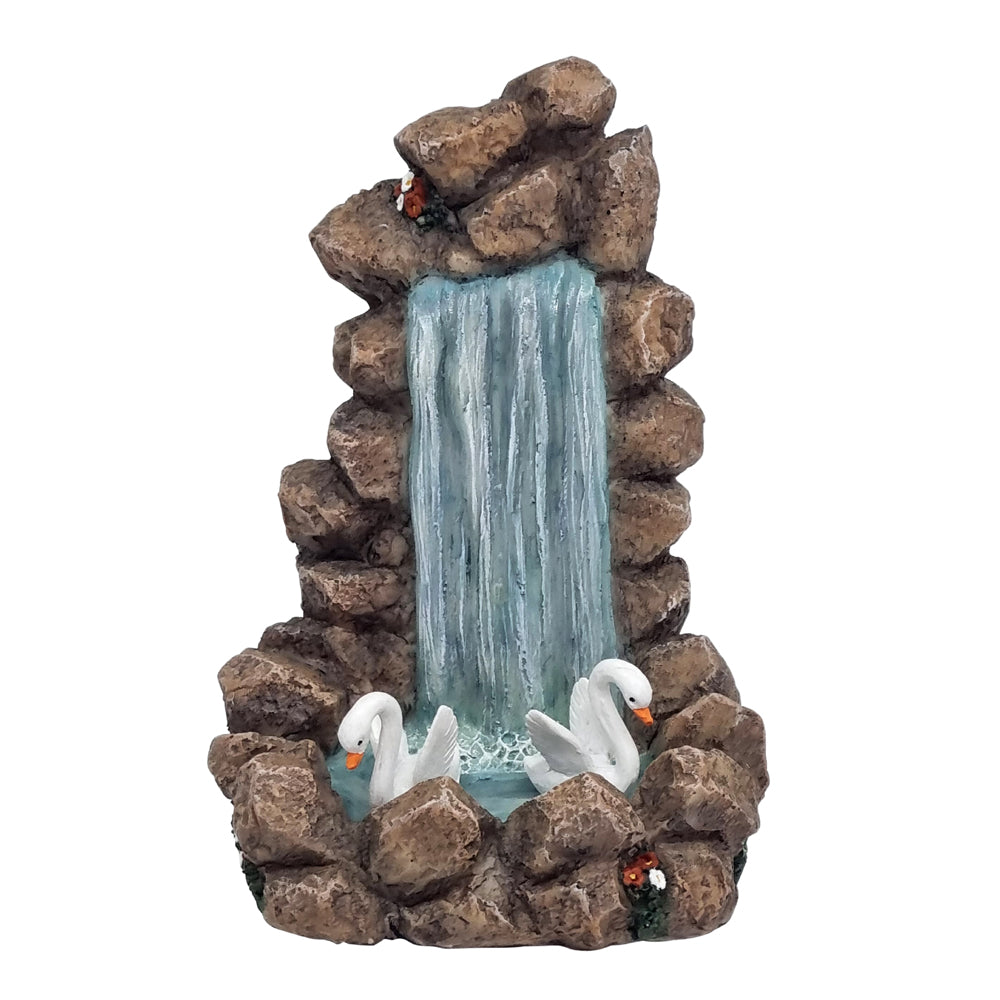 Waterfall with Swans Fairy Garden Landscaping The Willow Collection 