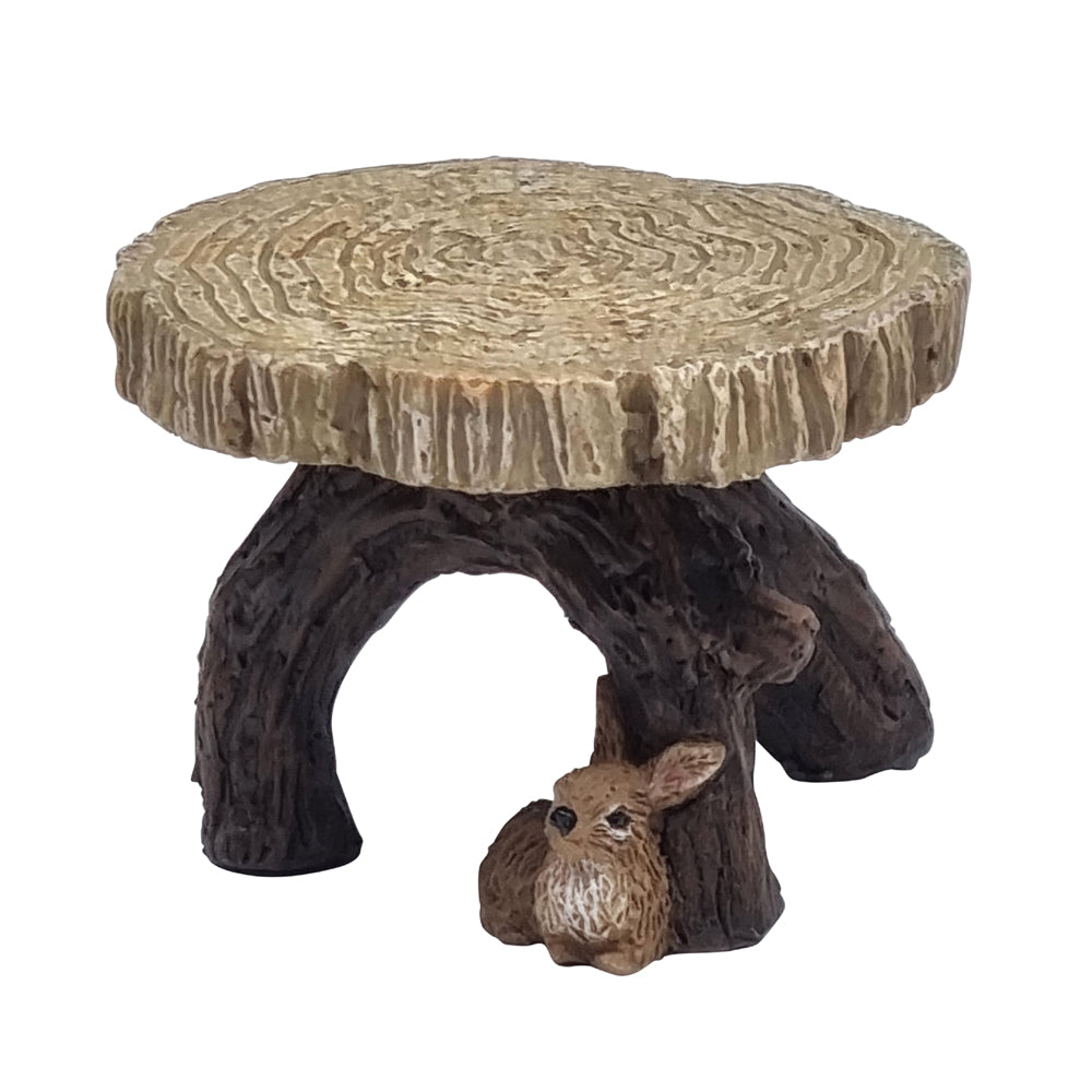 Round Log Furniture Setting Fairy Garden Furniture The Willow Collection 