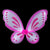 Fairy Wings, Dark Pink, Mesh with elastic arm bands