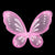 Costume Fairy Wings - Light Pink - with elastic arms and glitter effect