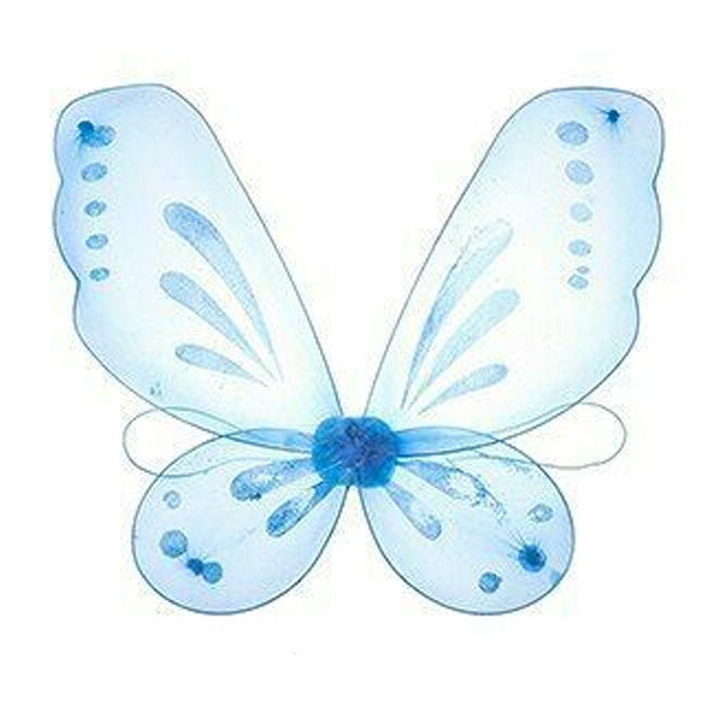 Fairy Wings, Sky Blue, with elastic arm bands and glitter effecgt