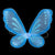 Fairy Wings, Sky Blue, with elastic arm bands and glitter effecgt