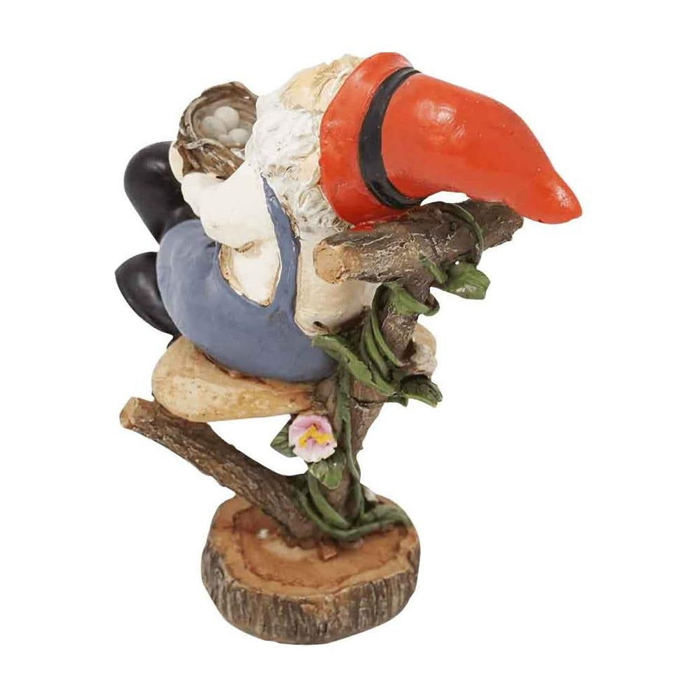 Gnome on Chair - Mini, rear view, from The Miniature Gnome Figurine Collection by Earth Fairy