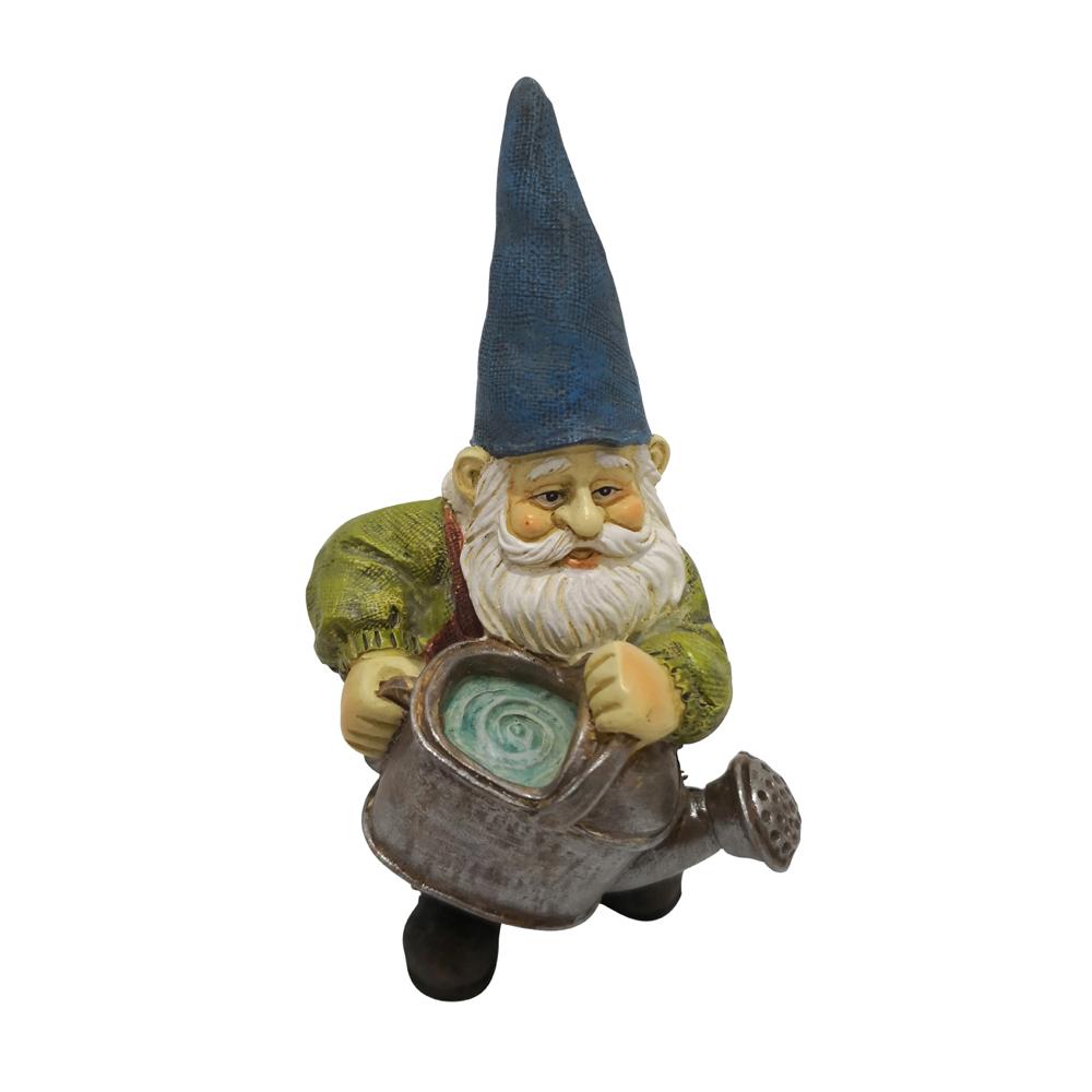 Miniature Gnome with Watering Can, a resin miniature figurine for the garden
