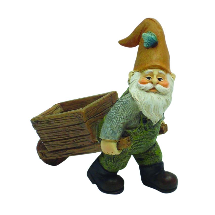Gnome with Wheelbarrow | Fairy Garden Figurines - Australia | Earth Fairy
