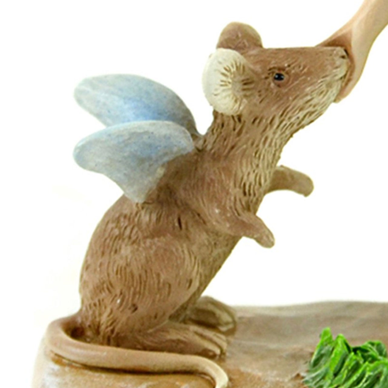 Green Fairy with Fairy Mouse Miniature Fairy Garden Figurine