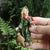Miniature Green Witch with Red Cape Figurine