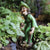 Green Witch with Skulls Fairy Garden Figurines Earth Fairy 