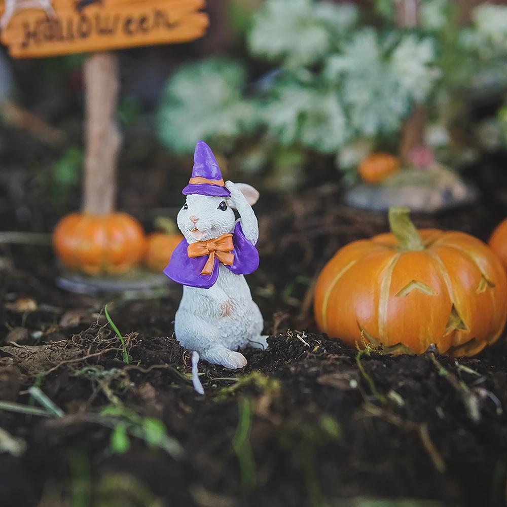 Halloween Bunny in a Witch Costume | Fairy Garden Animals - Australia | Earth Fairy