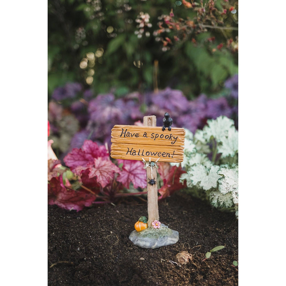 Have A Spooky Halloween Sign | Fairy Garden Landscaping - Halloween | Earth Fairy