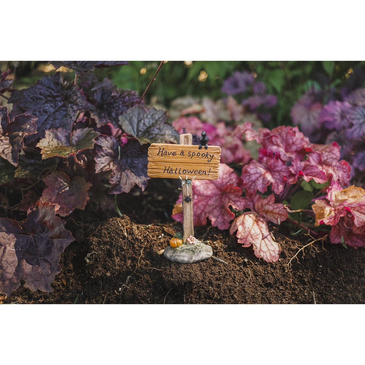 Have A Spooky Halloween Sign | Fairy Garden Landscaping - Halloween | Earth Fairy