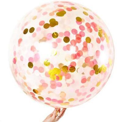 Party Jumbo Confetti Balloon Pink Shimmer Earth Fairy
