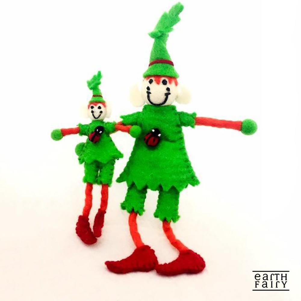 Ladybird Elf Toys &amp; Play The Ladybird Collection Set of Two Elves - 1 x Large and 1 x Small 
