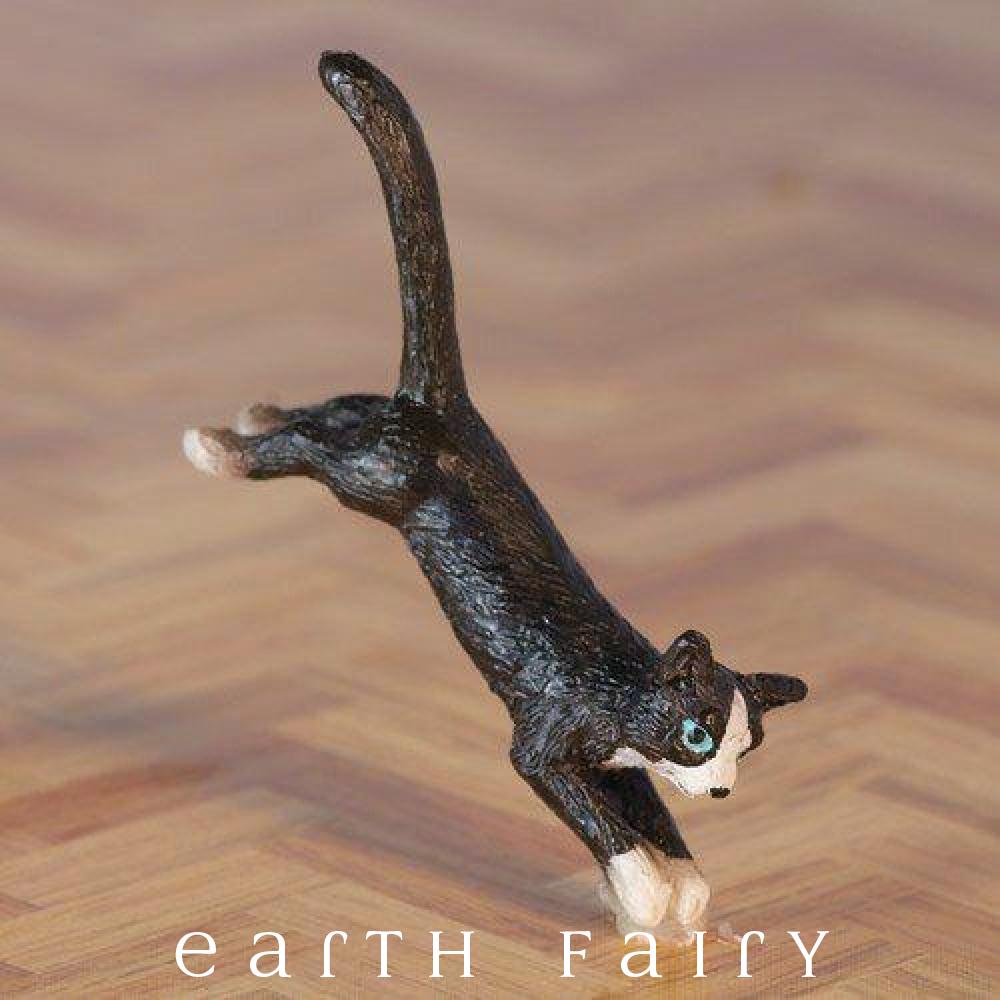 Leaping Cat, from The Miniature Fairy Garden Animal Figurine Collection by Earth Fairy