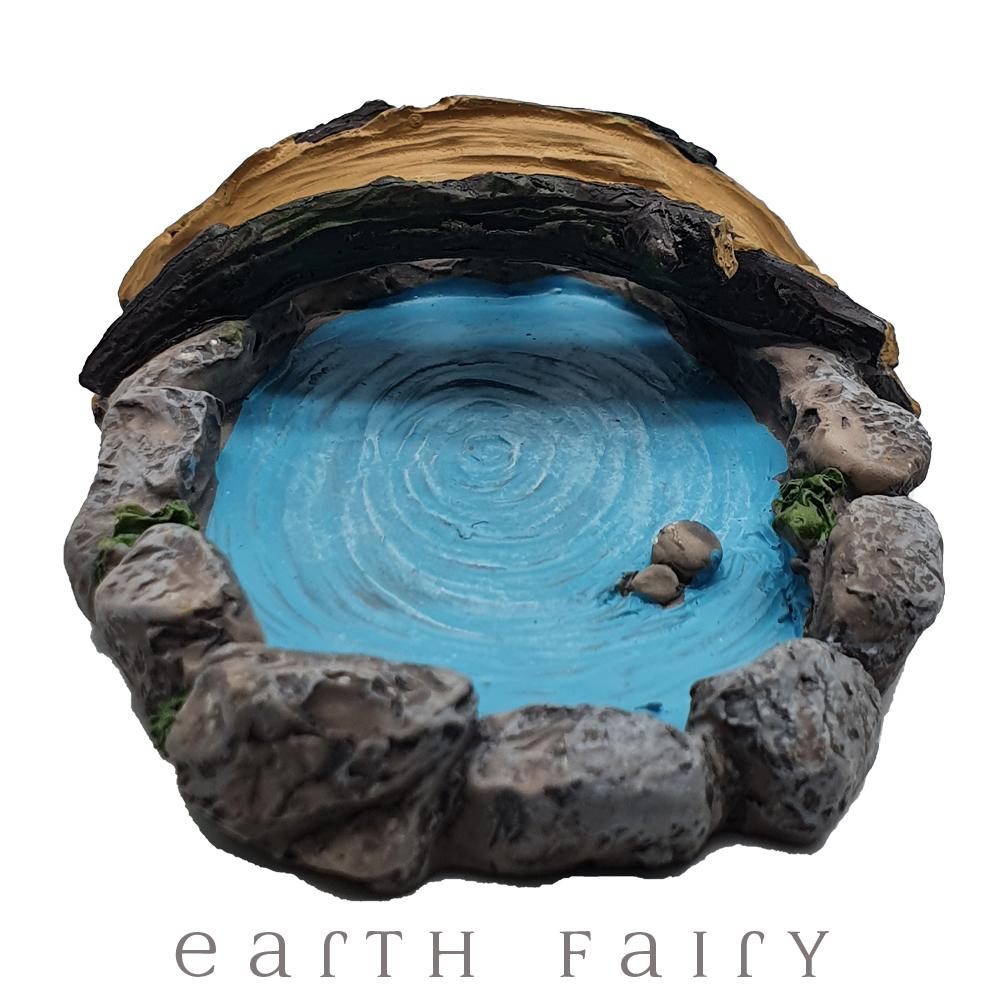 Little Pond with Tree Branch Bridge from The Fairy Garden Pond Collection by Earth Fairy