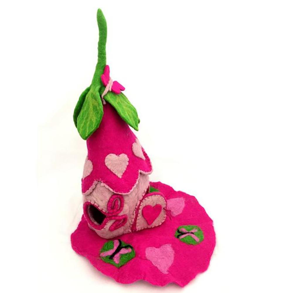 Love Faery Home - Side View | Hand Felted Wool Toys - Australia | Earth Fairy