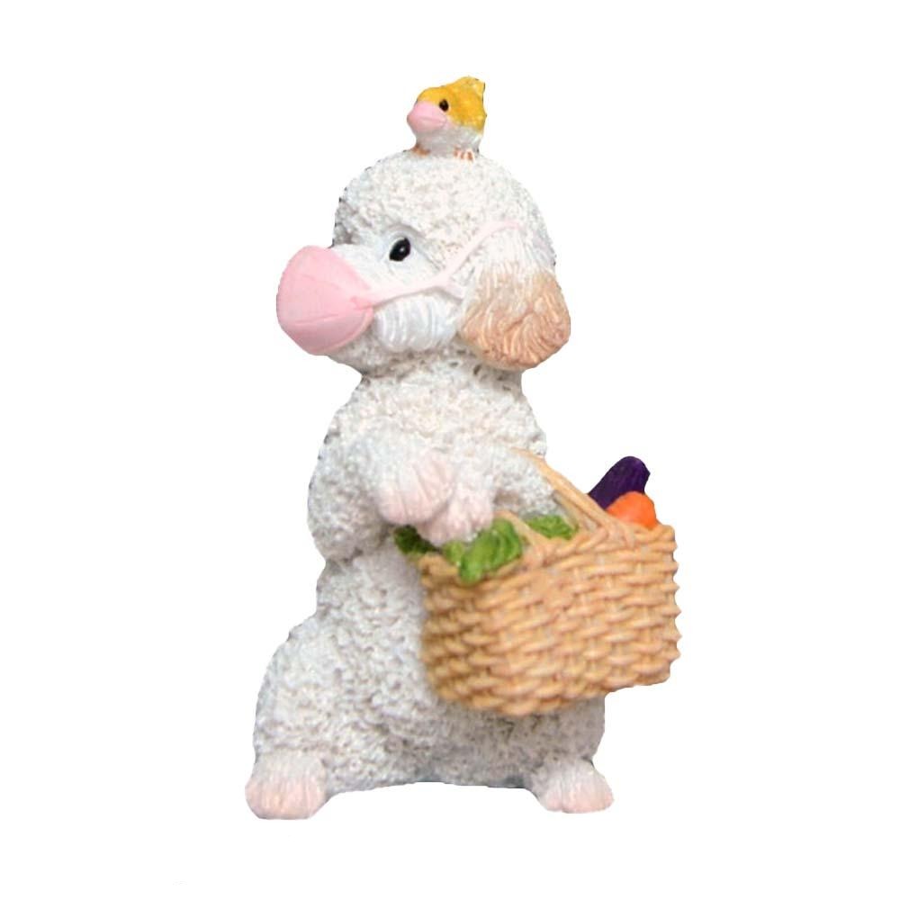Masked Shopper Dog from The Fairy Garden Miniature Figurine Collection by Earth Fairy