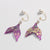 Mermaid Earrings - Dangle Style in Purple