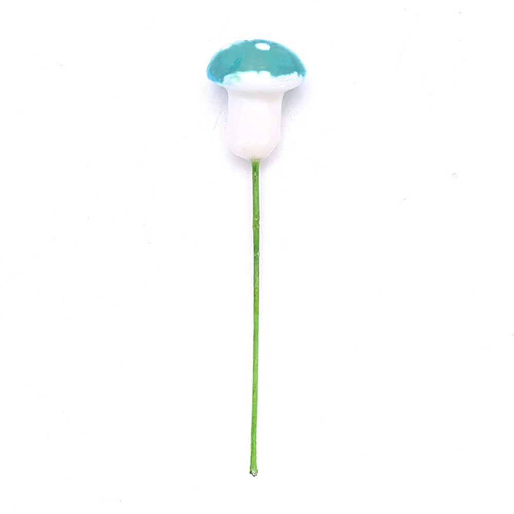 Mushroom Stem - Bright Blue Fairy Garden Mushrooms Earth Fairy 