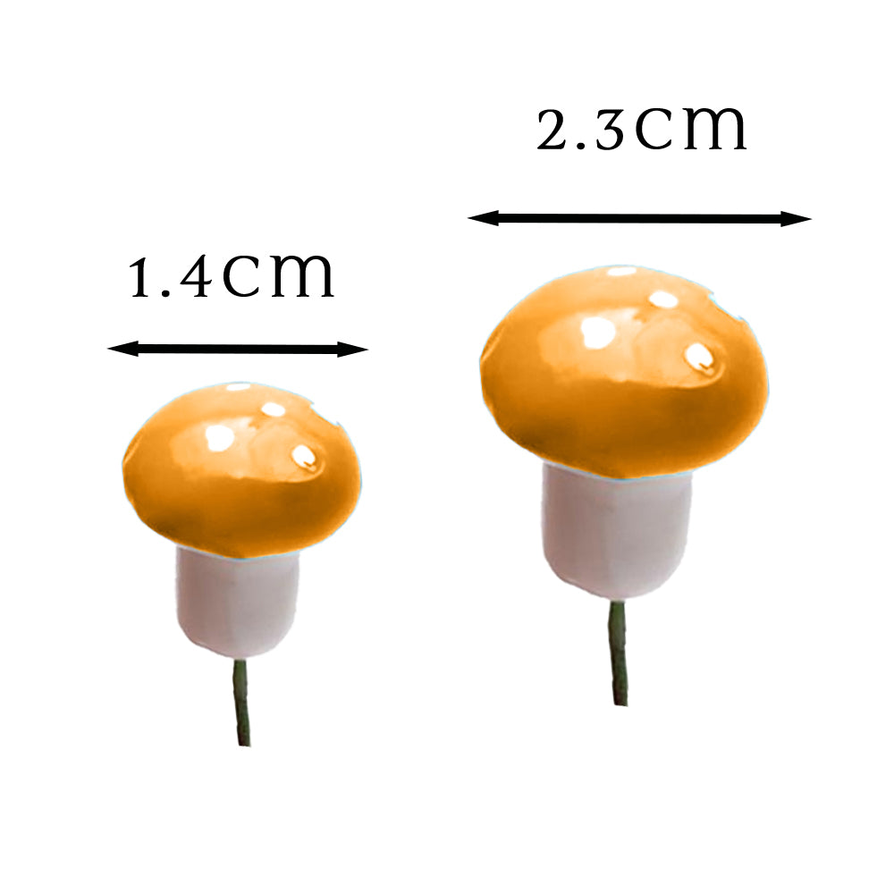 Mushroom Stem - Orange - with measurements