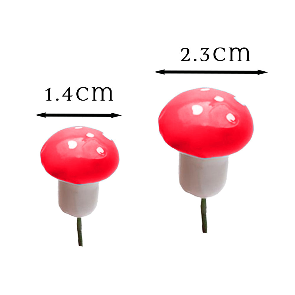 Miniature Red Foam Mushroom with measurements