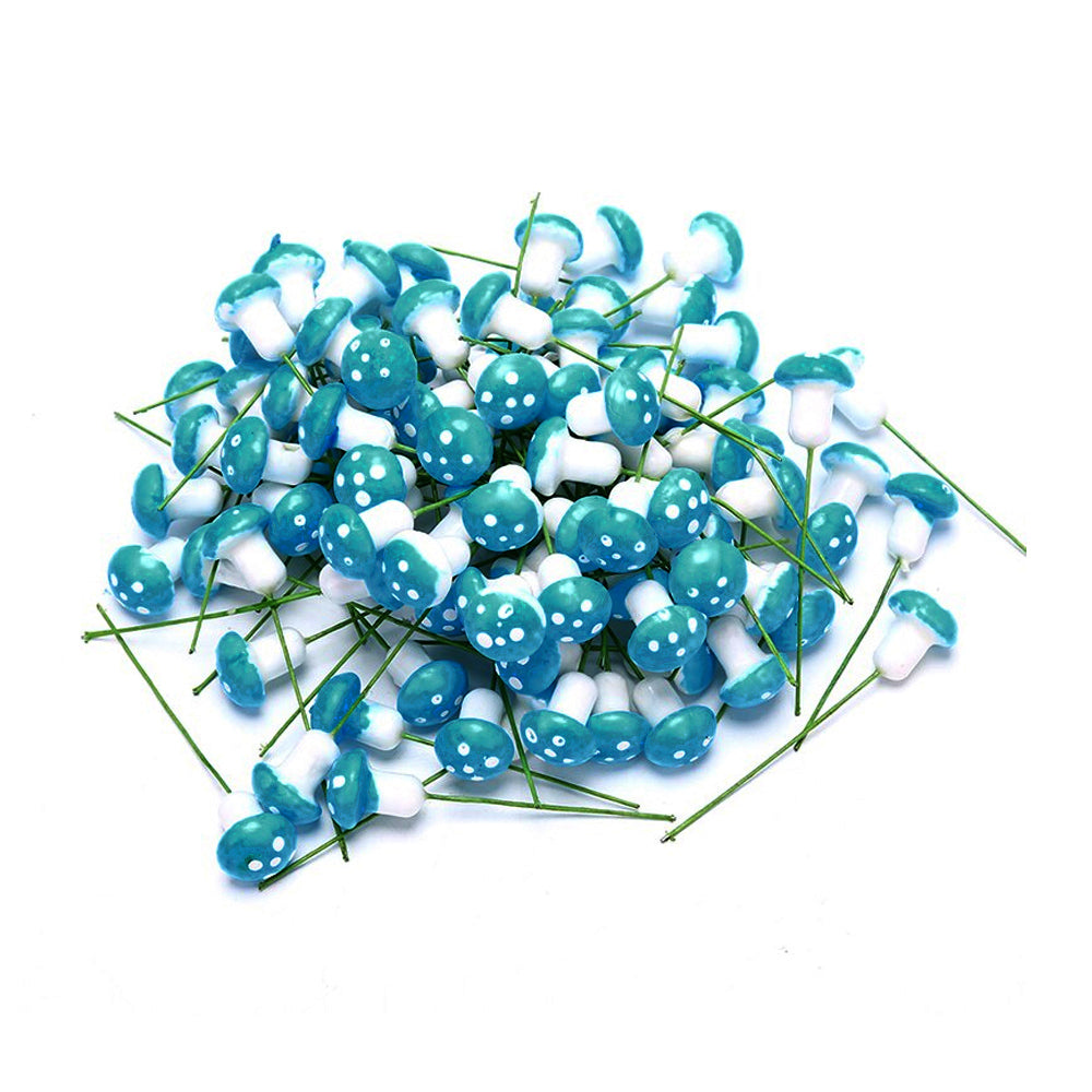 Mushroom Stem - Turquoise Fairy Garden Mushrooms Earth Fairy 