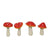 Mushrooms on Stakes - 10cm - Set of 4