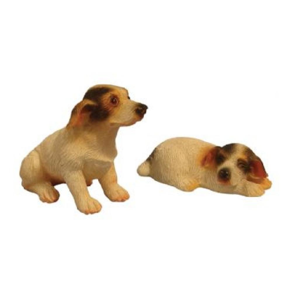Pair of Jack Russell Terriers | Fairy Garden Miniatures | Earth Fairy   